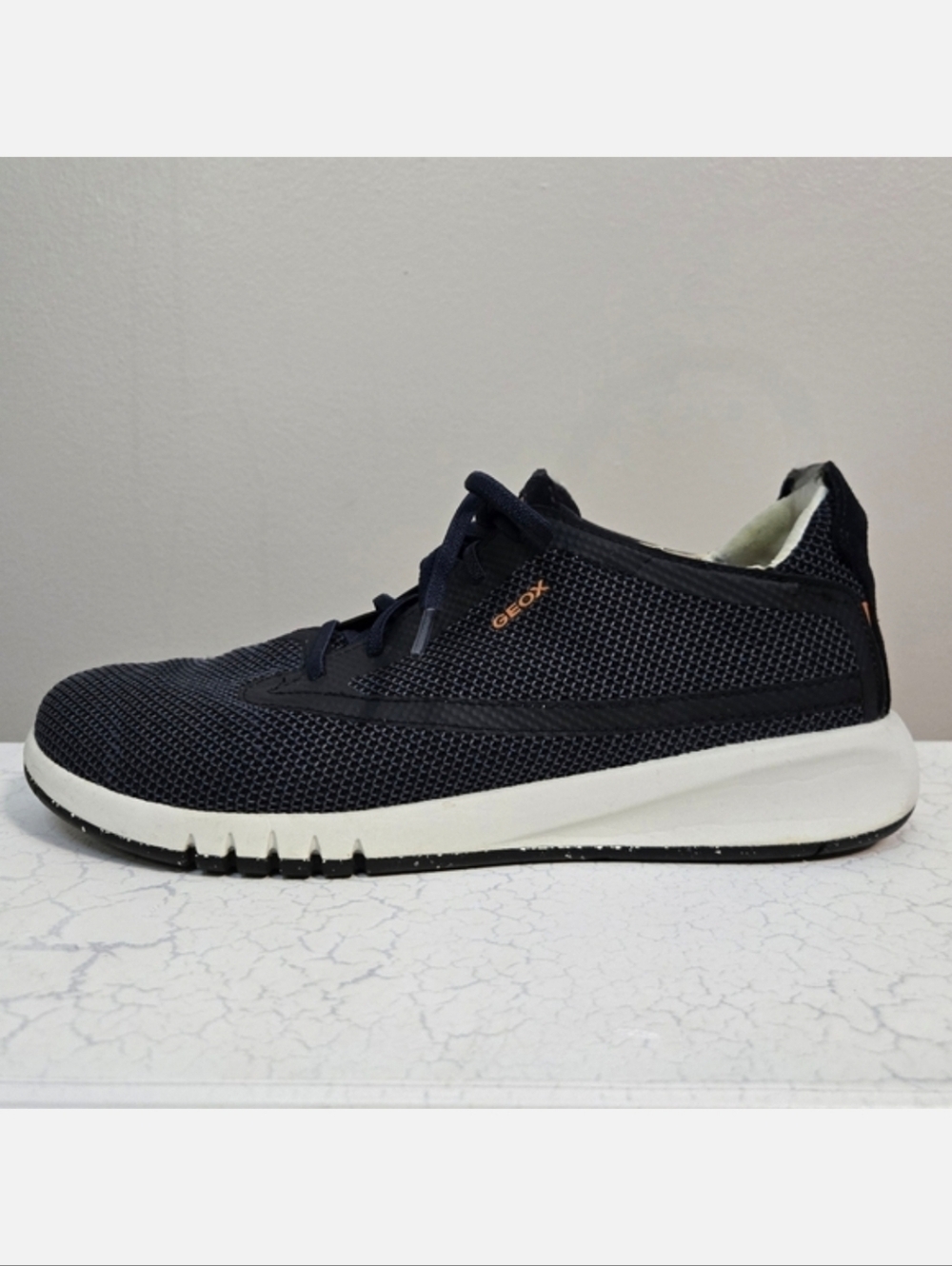 Geox Men's Navy Respira Fast In Sneakers, Size 8 ~ VGUC